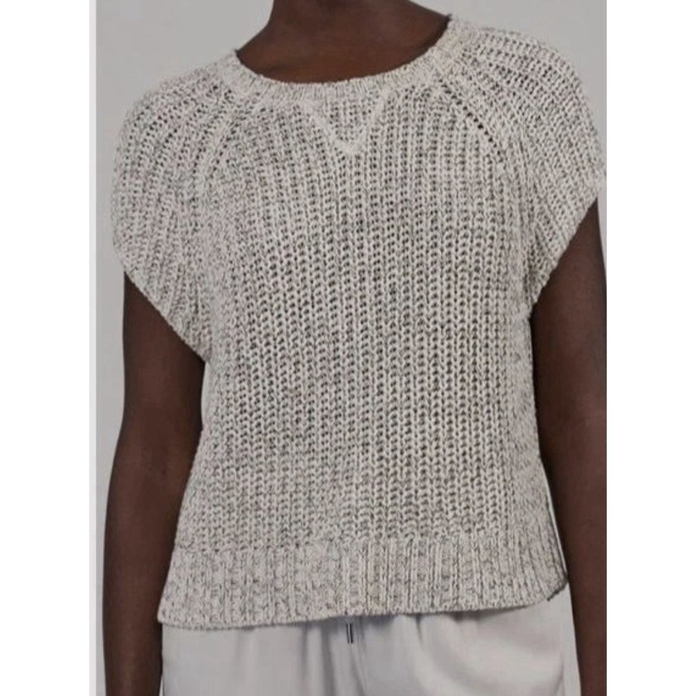 $295 ATM Women's Ivory Chunky Mouline Raglan Sweater Size Medium